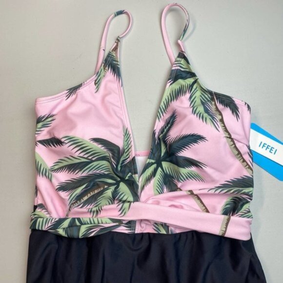 NWT IFFEI One Piece Swimsuit Palm Print Sz XL - Picture 5 of 7